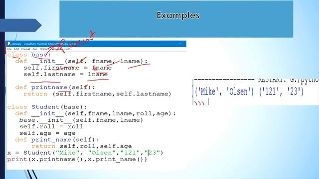 The __init()__method in child class смотреть онлайн