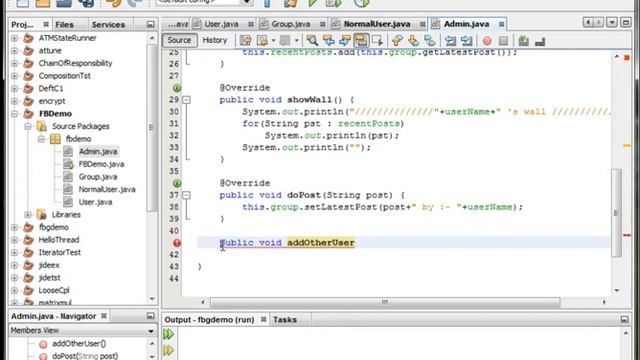 Observer pattern with a facebook group demo part 3 смотреть онлайн