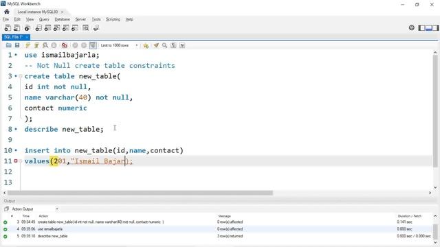 06 SQL NOT NULL Constraint in MySQL смотреть онлайн