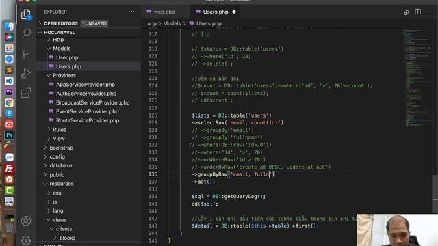 Khoá học Laravel Framework 8.x - Bài 37: Query Builder Database - Phần 6 смотреть онлайн