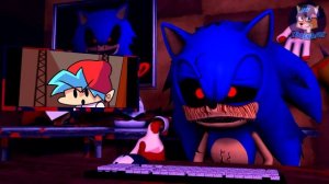 Sonic.exe Reacts to SONIC.EXE vs. SUNKY?! (Cartoon)