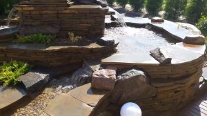 Ландшафтный дизайн  Альпийская горка водоем водопад пруд