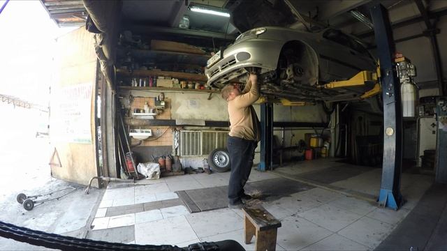 Замена двигателя Daewoo Sens на Daewoo Lanos ,гараж,работа 2 часть