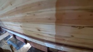 Правильная установка половых балок в бане.