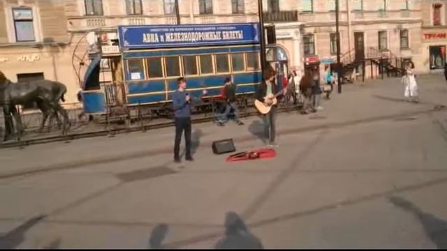Слепой певец у метро Васильеостровская 4 смотреть онлайн