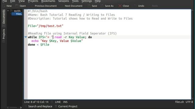 Bash Tutorial 7: Reading & Writing to Files смотреть онлайн