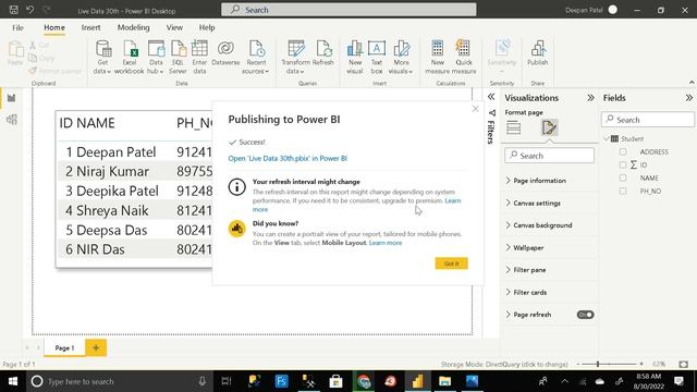 Creating Real Time Streaming Report/Dashboard (?) In Power BI || [ Including Power BI Free & Pro ] смотреть онлайн