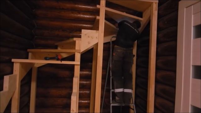 Изготовление трехмаршевой лестницы / ступенька 48 смотреть онлайн