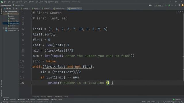 Binary Search in Python | Python Interview Problems | Part - 07 | #Python смотреть онлайн