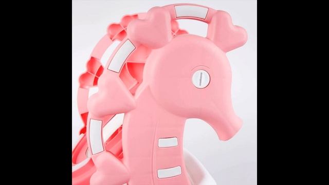 Сиденье на унитаз со ступенькой - Морской конёк, Розовый смотреть онлайн