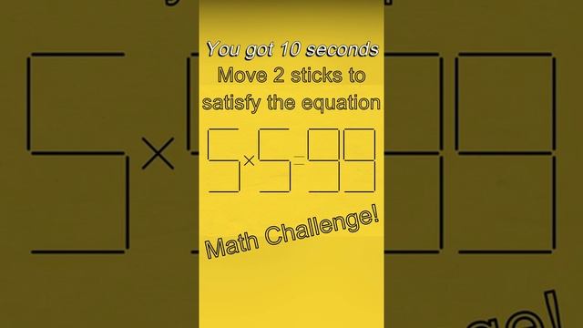 Can you solve this math challenge? | A mind game | Quick challenges #shorts смотреть онлайн
