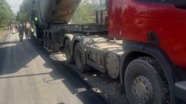 Ремонт дороги в селе Затворное