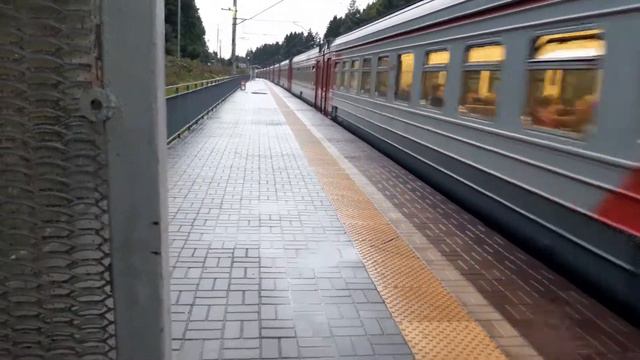 Электропоезд ЭД4М-0243. Платформа Семхоз. смотреть онлайн