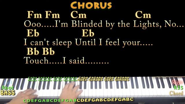 Blinding Lights (The Weeknd) Piano Jamtrack In Cm With Chords/Lyrics - Arpeggios