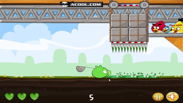 Crush Bad Piggies!! ALL PIGS HUNTED AND TRAPPED BY 3 ANGRY BIRDS! смотреть онлайн