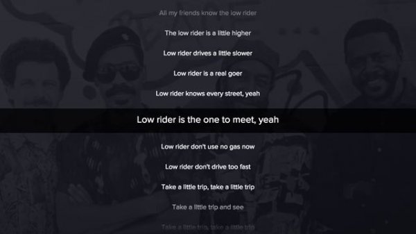 Low Rider - War (Lyrics)