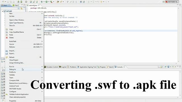 Converting .swf to .apk file (Method deprecated) смотреть онлайн