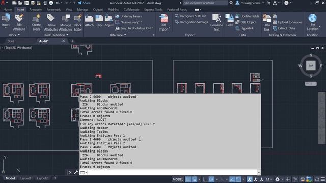 Evaluate the integrity and errors of a drawing | AUDIT | AutoCAD Tips in 60 Seconds смотреть онлайн