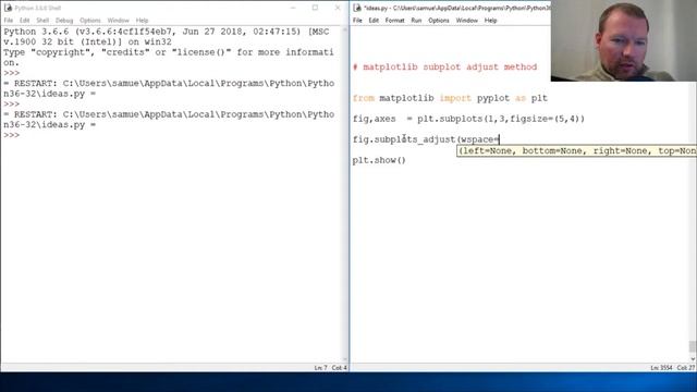 Python Basics Matplotlib Subplot Adjust Method смотреть онлайн