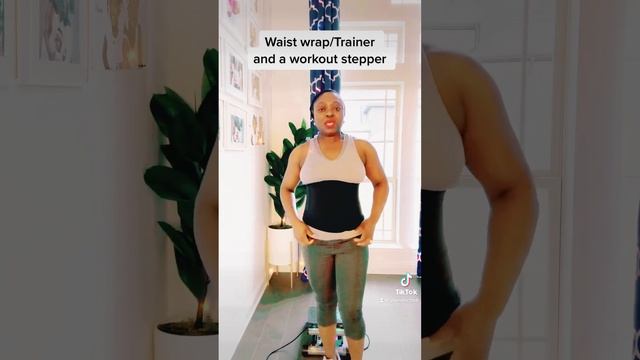 Waist Trainer And Mini Stepper For Workout At The Comfort Of Your Own Home