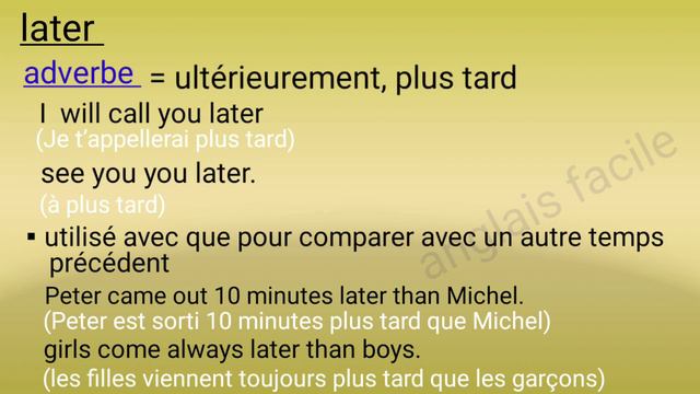 les mots anglais confus : late later lately, apprendre le vocabulaire anglais déroutant. смотреть онлайн