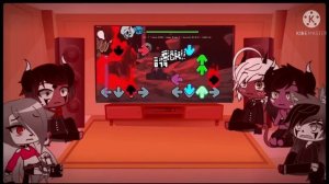 Helluva Boss reacts to FNF Tricky Mod FT. White-Eye | Read Desc |