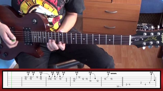 Guns N' Roses Welcome to the jungle SOLOS LESSON with tabs HD смотреть онлайн