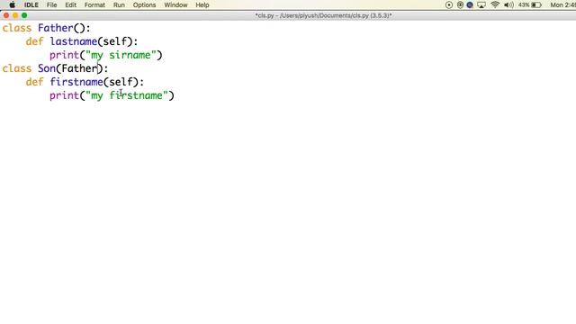 python inheritance in oops смотреть онлайн