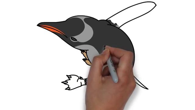 SVGET COM Drawing Free Download Cute Penguin Cartoon Flying Svg Vector Sparkol VideoScribe смотреть онлайн