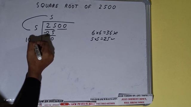 SQUARE ROOT OF 2500 смотреть онлайн