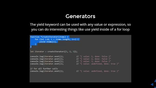Training on ES6 Features iterators and Generators смотреть онлайн
