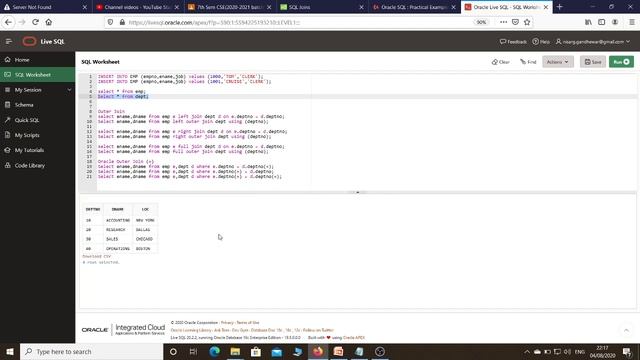 S10 Types of Outer Join in SQL смотреть онлайн