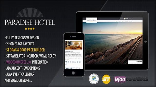 Paradise Hotel - Responsive WordPress Hotel Theme | Themeforest Website Templates and Themes смотреть онлайн