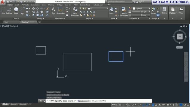 AutoCAD 2018 Tutorial for Beginners 22 HOW TO USE MOVE COMMAND IN AUTOCAD# смотреть онлайн