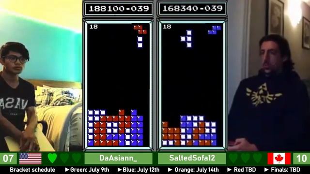 Masters Green Bracket: Eric, Somalian, DaAsiann, SaltedSofa – Classic Tetris Monthly July 2021 смотреть онлайн