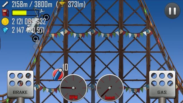 Hill Climb Racing - Moonlander on Rollercoaster | 2K GamePlay смотреть онлайн