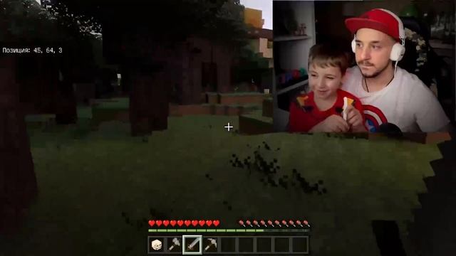 Папа Роб и Эрик играют в Minecraft! Битва с Зомби и Скелетами! Большой сборник приключений! смотреть онлайн