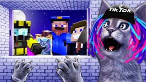 НЕПОСЛУШНЫЙ КОТЁНОК СБЕЖАЛ ИЗ ДОМА! МАЙНКРАФТ ЖИЗНЬ КОТА