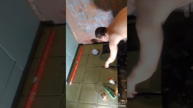 Монтаж напольной плитки  