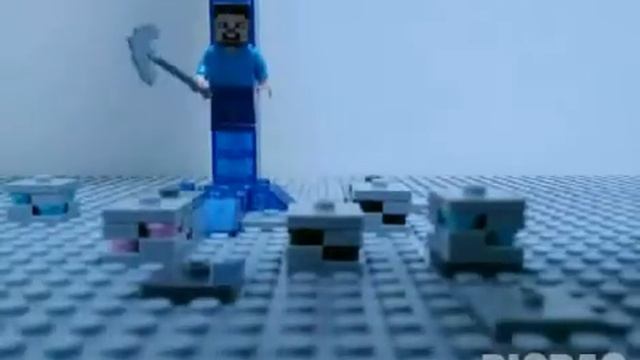 Лего мультик Майнкрафт. Стив ищет алмазы / Cartoon lego Minecraft смотреть онлайн