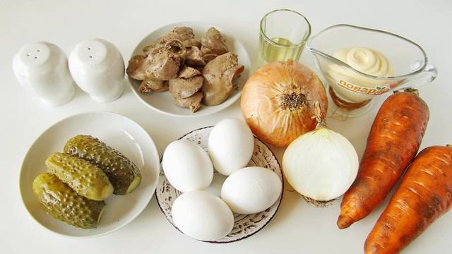 Салат Печенкин с куриной печенью смотреть онлайн