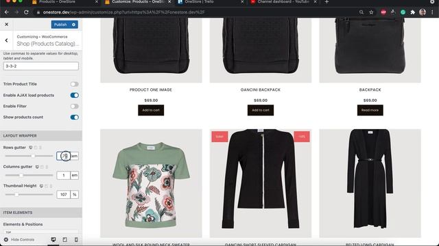 Products Catalog Settings | OneStore Best Free WordPress Theme for WooCommerce смотреть онлайн
