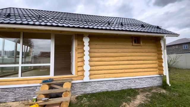 Отделка бани ручной рубки из сосны смотреть онлайн