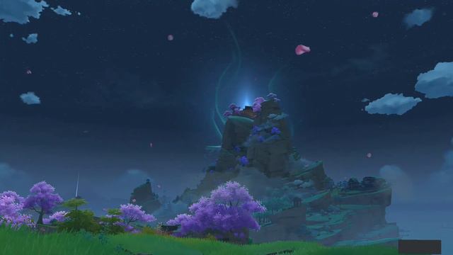 Inazuma Shrine from afar live background смотреть онлайн