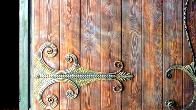 Металлическая калитка обшитая деревом декорированая коваными накладками смотреть онлайн