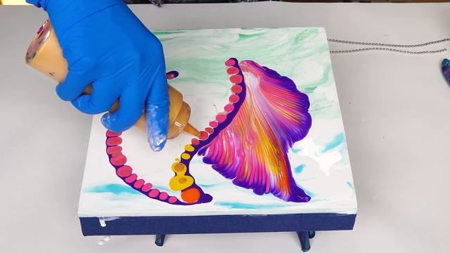 DOT Butterfly ? + Pouring TIPS ? STRING Pull ~ Chain Pull Acrylic Pour Painting ~ Abstract Art смотреть онлайн