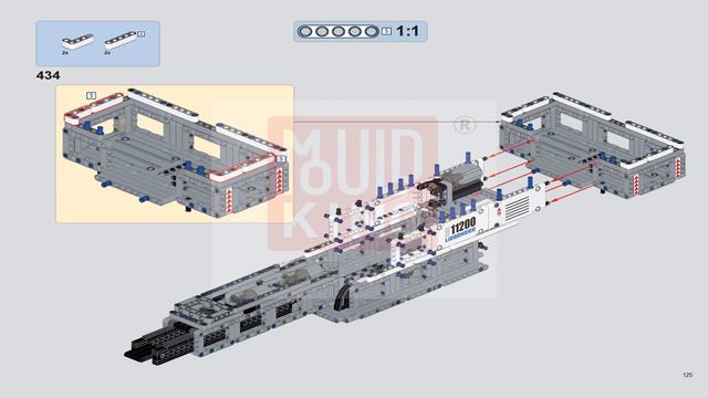 Mould King Instructions | Mould King Construction | 17002 | Liebherr LTR 11200 Crane смотреть онлайн