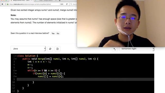 15 min Java Coding Challenge - Merge Sorted Array смотреть онлайн