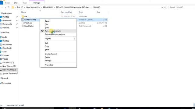 Convert ESD to Wim and ISO