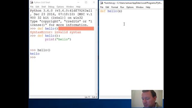 Python Basics Functions in a Script file смотреть онлайн